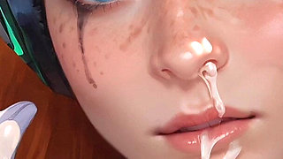 Unsatisfied Wife Giving Blowjob to Her Husband's Friend First Time - 3D Hentai Animated Porn - Mila Ai