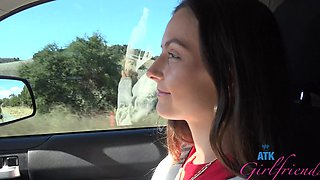 Beautiful long-haired woman gives great oral sex in pov video.