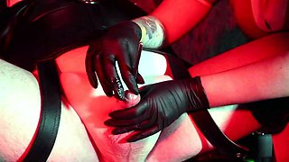 Latex Nurse Sounds Her Patient