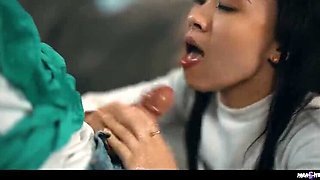 18yo Asian Teen Sushi Orgy - Reverse Gangbang with Lulu Chu & Kimmy Kimm