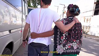 Big Belly Grannys First Anal Threesome in a Van