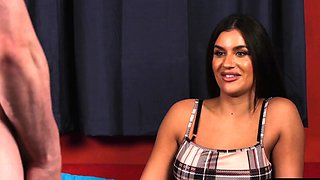 Bigtitted naughty voyeur teasing wanker