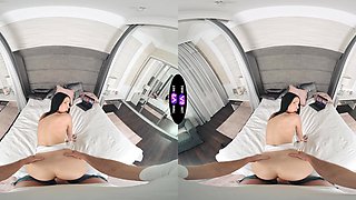 The guy fucks long-haired brunette Jasmine Jayne in various poses.