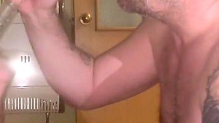 Spitting and deepthroat, cum on face, piss shower