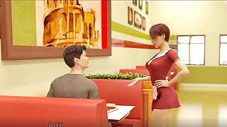3D hentai story featuring a girl in a bodystocking with cameltoe