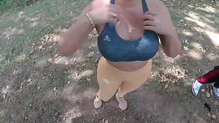 PAWG ass Blonde Cougar Gets fucked in park