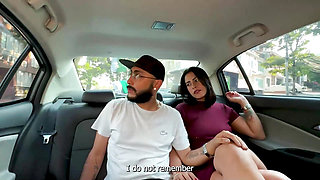 Cab Driver Trades His Thick Cock for the Keys and Fucks My Big Booty Latina Wife in a Filthy Backseat Ride - Kylei Ellish