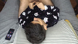 Handjob and Cum Mouthful Before Bed