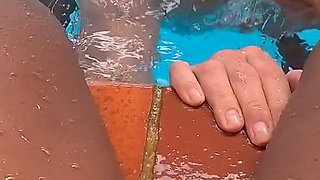 The Taboo Dip, Interracial Couple Nearly Get Caught Having a Moment at the Pool