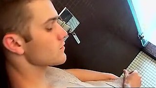 Bryce Corbin jerks off to a creamy explosion in her undies