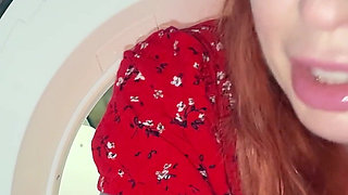 Step Son Fucks Step Mom Stuck in Washer - Hot Creampie Finish