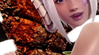 Blowjob From Big Tits Dark Succubus with Facial Cumshot 3D Animation