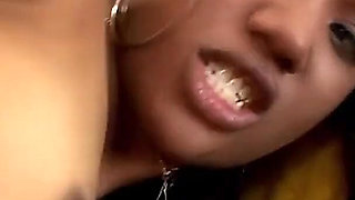 Perfect Ebony Teen Gets Fucked Good and Deep Throats