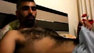 Hairy Horny Daddy Strokes His Big Cock