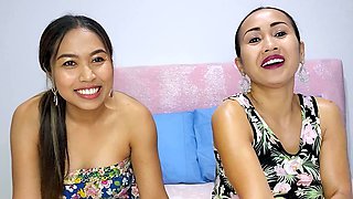 Thai Lesbian Girlfriends Strapon Fucking