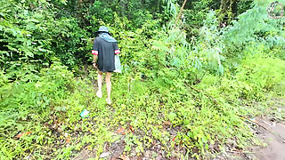 Thai girls walking on the side of the road showing their with a clear Thai voice