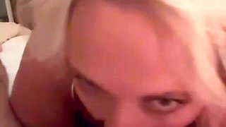 Horny hot wife sloppy head swallows big load