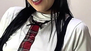 Cute Schoolgirl with a Creamy Pussy Cums with a Huge Squirt with Her Teacher's Cock Inside Her