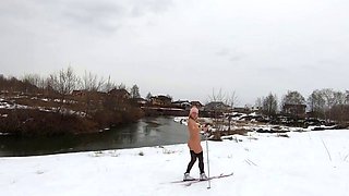 Nude Skiing Solo Female With Tattoos