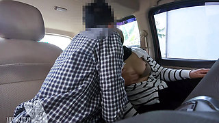 Hijab College Girl Have Fun With Sugar Daddy in The Car - Minokiiko