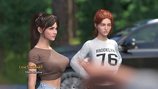 Summer fever - hot cartoon babes getting down in public