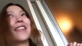 JAPANESE ASIAN WIFE CHEATING WHEN HUSBAND SHOWER PART2