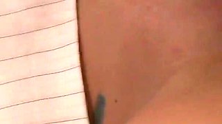 Secretary Angelina shows her pussy to the client