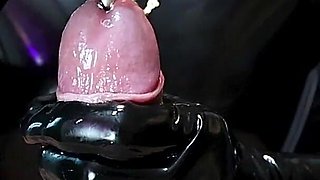 Chastity Sounding and Edging Session by Latex Mistress Dominafire