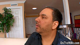 Cum Thirsty Wife Lynn Love Lets Her Useless Cuckold Watch