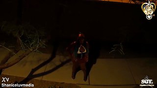 Tempting black cougar rough sex video