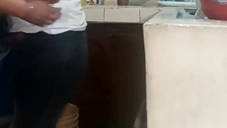 Maid Fucking and Sucking When She Washes Dirty Dishes