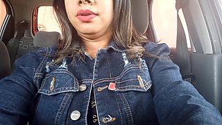 Check Out This Exciting Story!! the Stepdaughter in Her Car Taking Out Her Tits in Desperation to Put Her Cock in Her Tight and