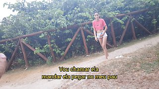 Risky handjob for a woman who passed in public!
