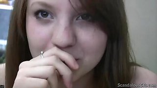 Toilet slut sucking on hard cock