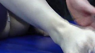 Ivy and Bambi Tickling at the Gym