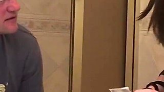 She pisses on her slave in the bathroom