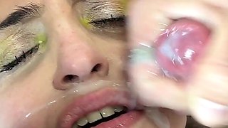 Innocent Blonde Gets Her First Golden Shower After a Deep Anal Threesome