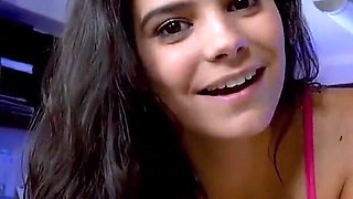 Horny Step Daughter Violet Starr Won't Stop Teasing Her Stepdad Until He Has a Boner