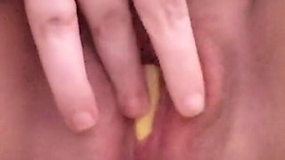 Cougar MILF masturbation with blazing hot Ginger Root insertion
