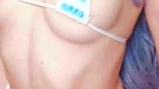 Amateur Webcam Cute Teen Plays Solo with Big Dildo