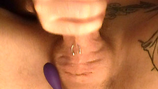 Masturbating my cock with delicious anal 😈 toy