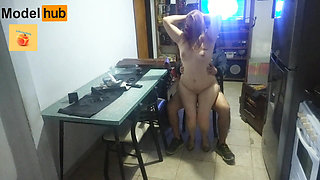Rough Anal Sex While Listening to Music Naked