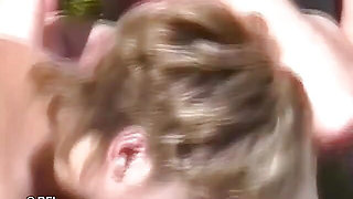 Outdoor vintage punishing from femdom woman
