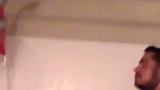BBW couple in shower