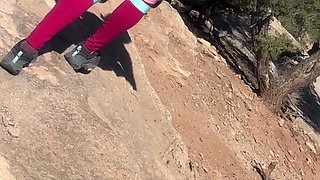 Wild Mountain Flash - Topless Tease on Remote Kyrgyzstan Trail, No Rules