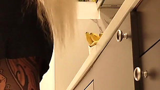 Super Hot Sexy Long Legs Blonde Takes off Her Panties to Show Her Tight Pussy Under Her Mini Skirt