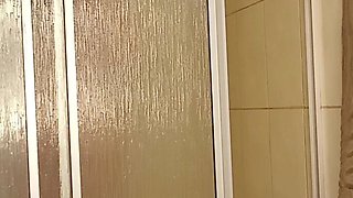 Enjoying My Pussy Too.much in and Out of the Shower the Ducking off My Step Bros Cock