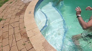 Pool Masturbation and Finger Fucking