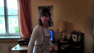 Strict mom punishes disobedient son with hard spanking