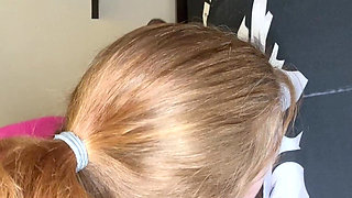 Sexy Redhead Kim Swallows Lives up to Her Name